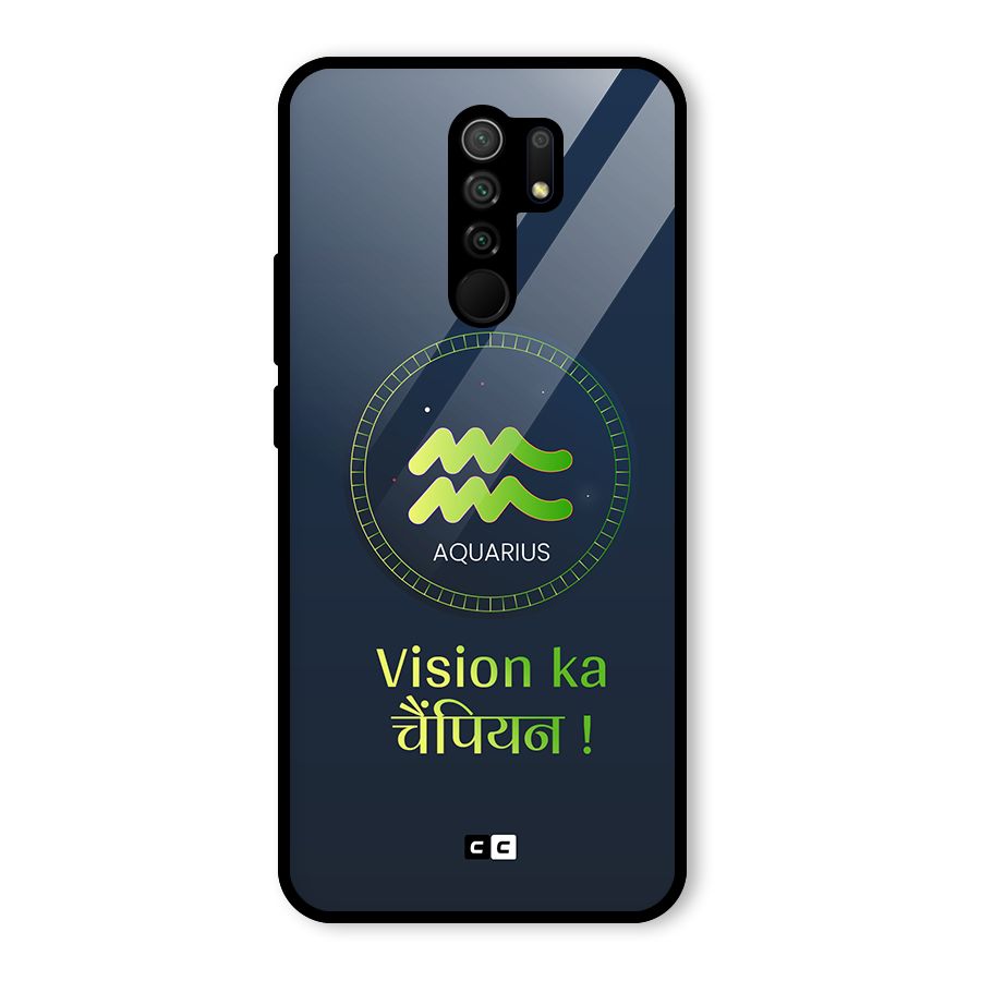 Aquarius Vision Glass Back Case for Redmi 9 Prime