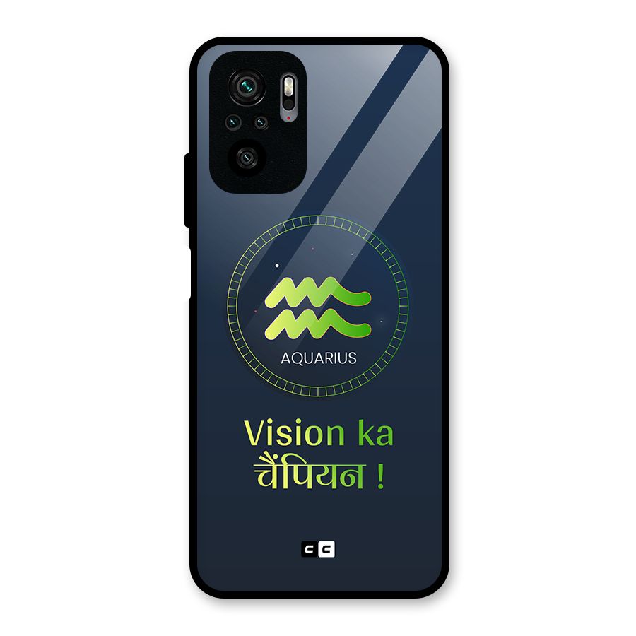 Aquarius Vision Glass Back Case for Redmi Note 10S