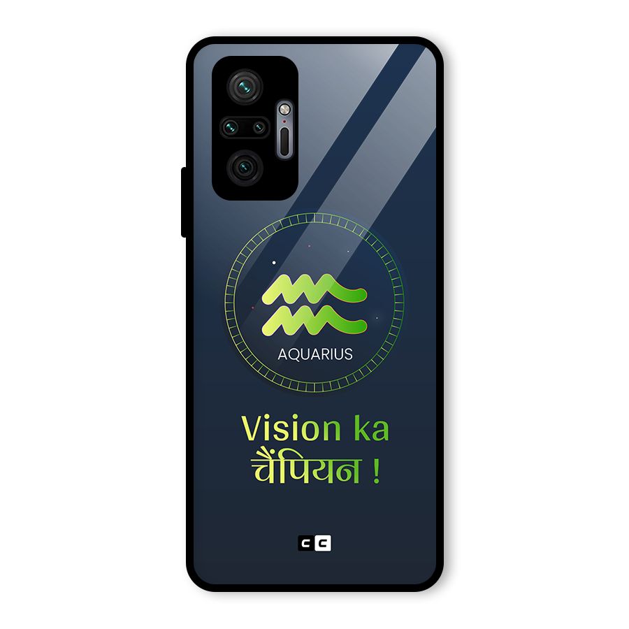 Aquarius Vision Glass Back Case for Redmi Note 10 Pro Max