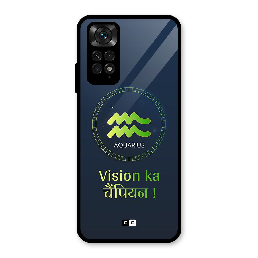 Aquarius Vision Glass Back Case for Redmi Note 11