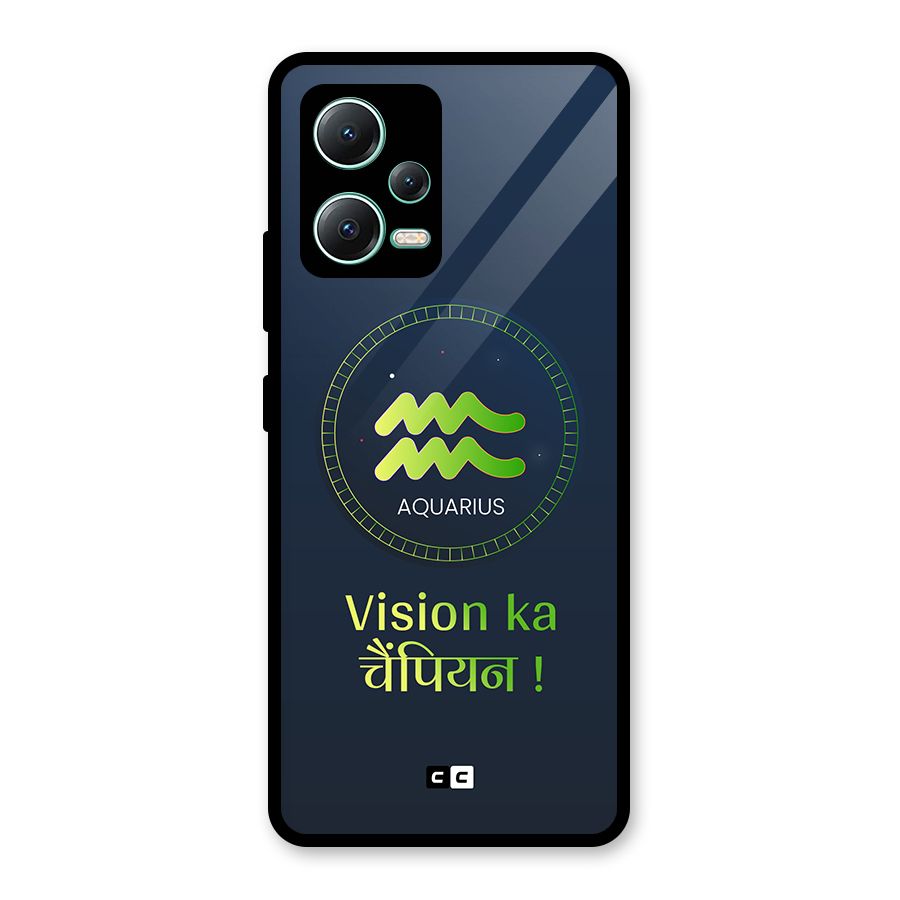 Aquarius Vision Glass Back Case for Redmi Note 12 5G