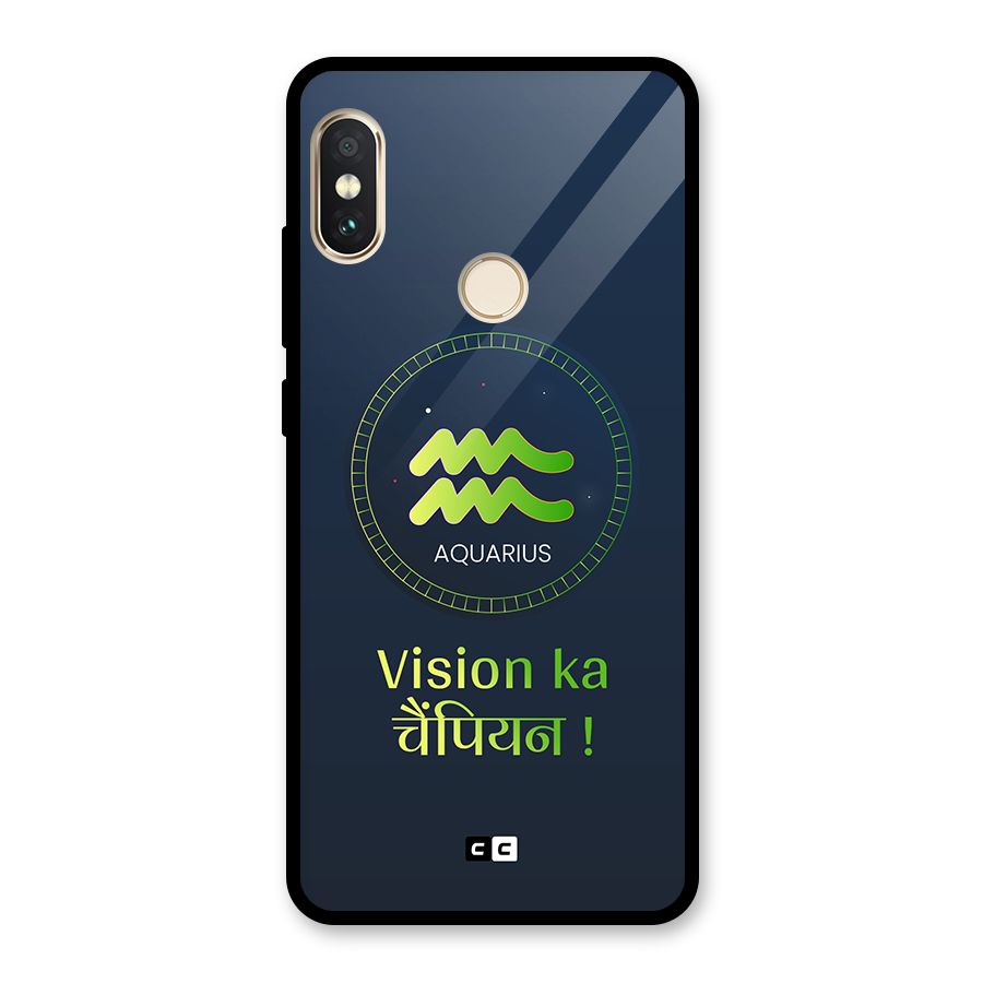 Aquarius Vision Glass Back Case for Redmi Note 5 Pro