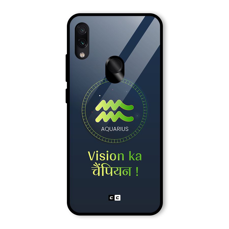 Aquarius Vision Glass Back Case for Redmi Note 7 Pro