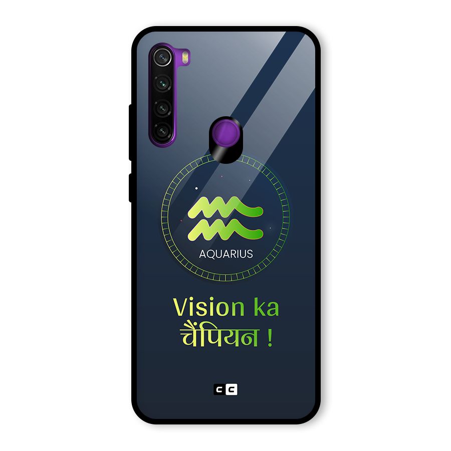 Aquarius Vision Glass Back Case for Redmi Note 8