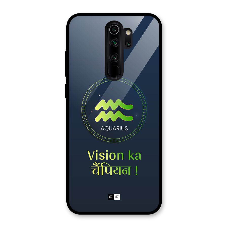 Aquarius Vision Glass Back Case for Redmi Note 8 Pro