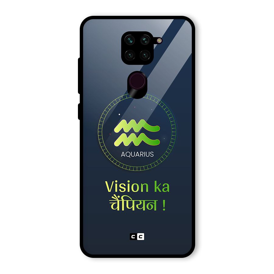 Aquarius Vision Glass Back Case for Redmi Note 9