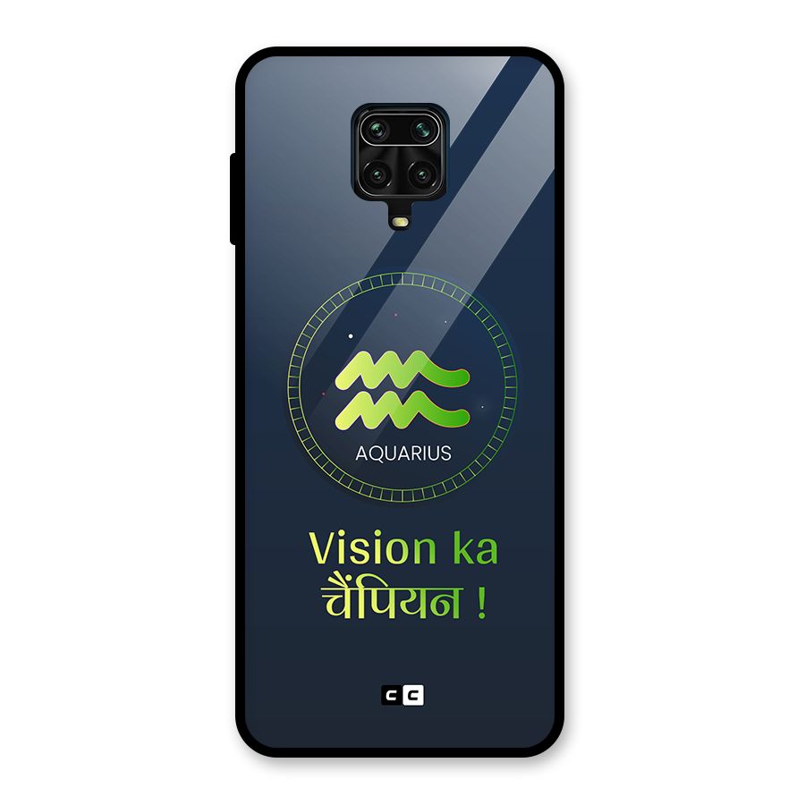 Aquarius Vision Glass Back Case for Redmi Note 9 Pro