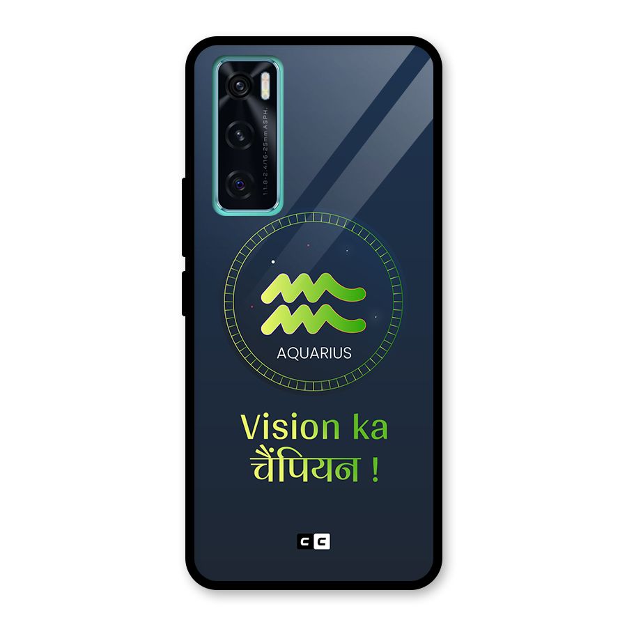 Aquarius Vision Glass Back Case for Vivo V20 SE