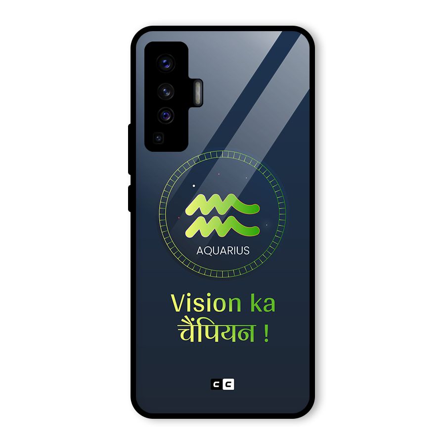 Aquarius Vision Glass Back Case for Vivo X50