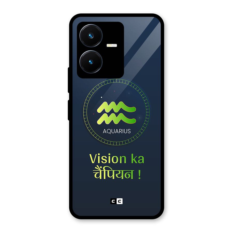 Aquarius Vision Glass Back Case for Vivo Y22