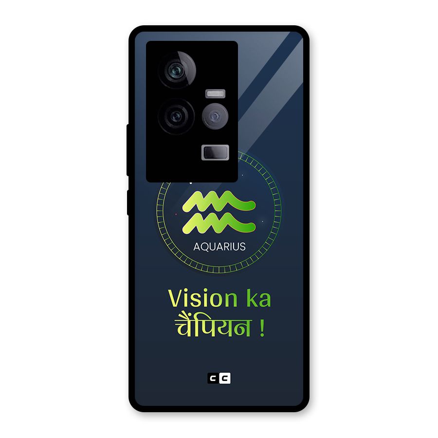 Aquarius Vision Glass Back Case for Vivo iQOO 11 5G