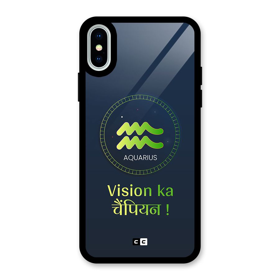 Aquarius Vision Glass Back Case for iPhone XS