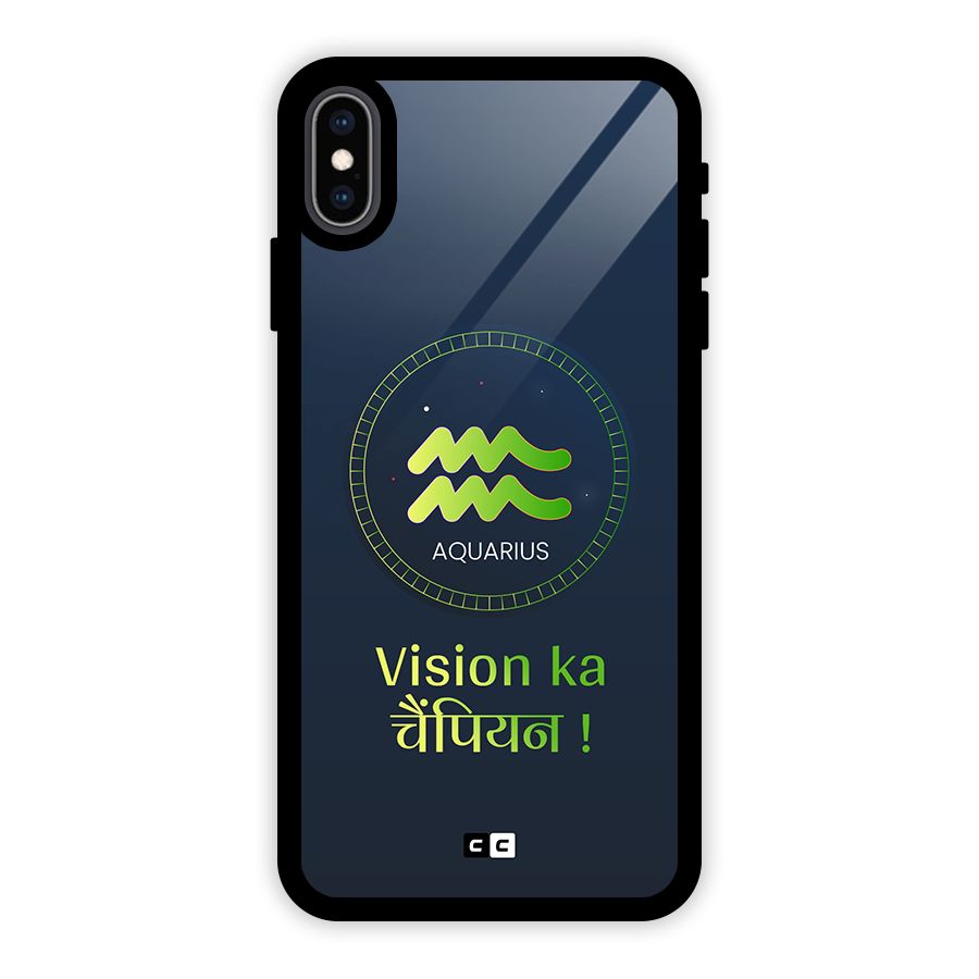 Aquarius Vision Glass Back Case for iPhone XS Max