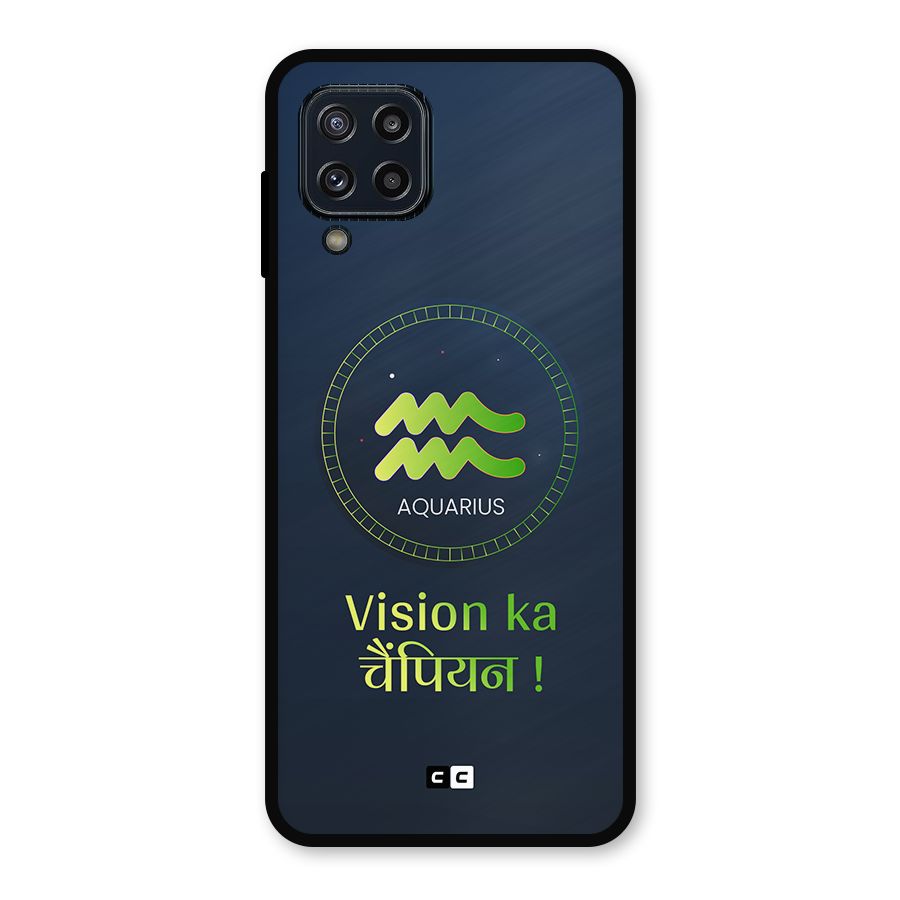Aquarius Vision Metal Back Case for Galaxy M32