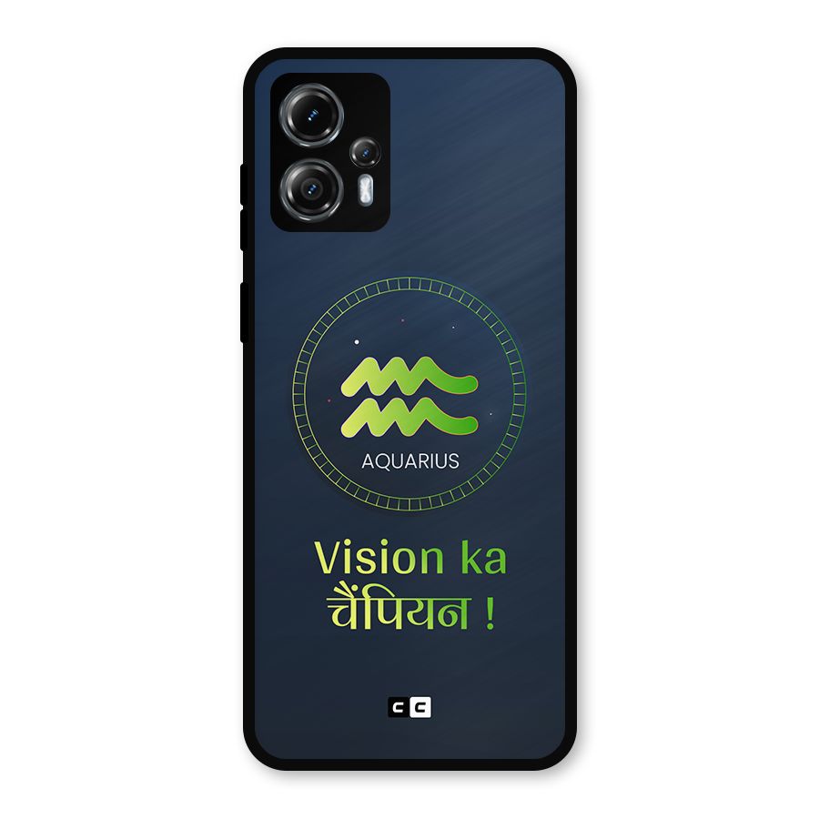 Aquarius Vision Metal Back Case for Moto G13