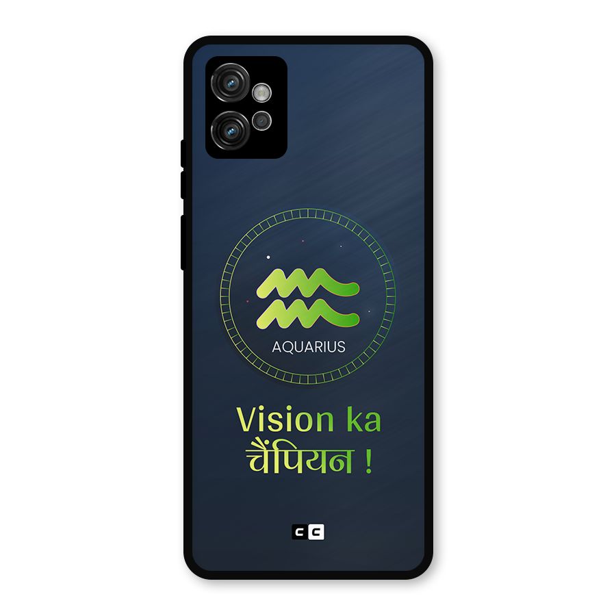 Aquarius Vision Metal Back Case for Moto G32