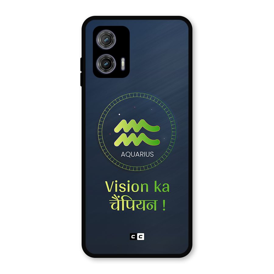 Aquarius Vision Metal Back Case for Moto G73