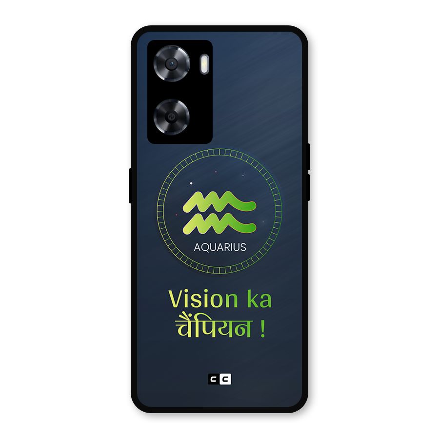 Aquarius Vision Metal Back Case for Oppo A57 2022
