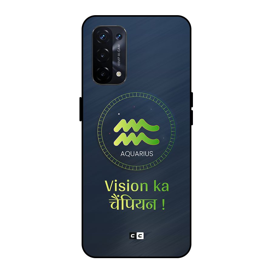 Aquarius Vision Metal Back Case for Oppo A74 5G