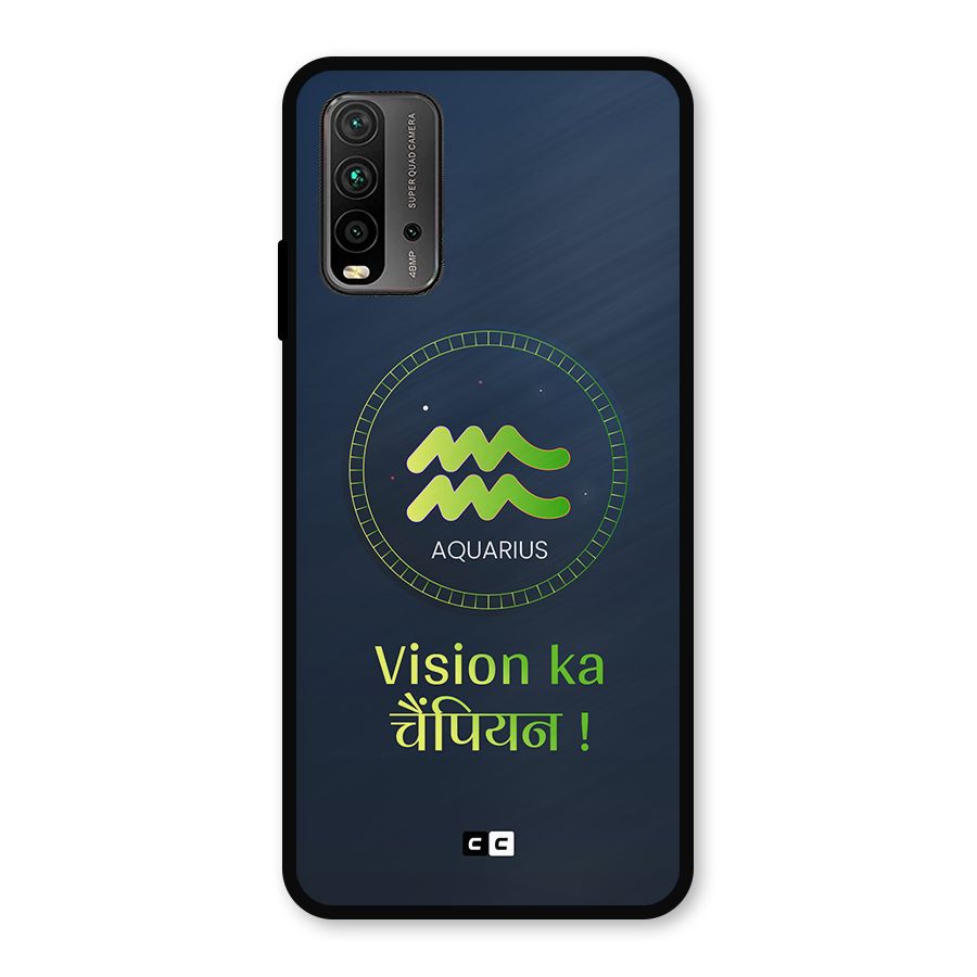 Aquarius Vision Metal Back Case for Redmi 9 Power