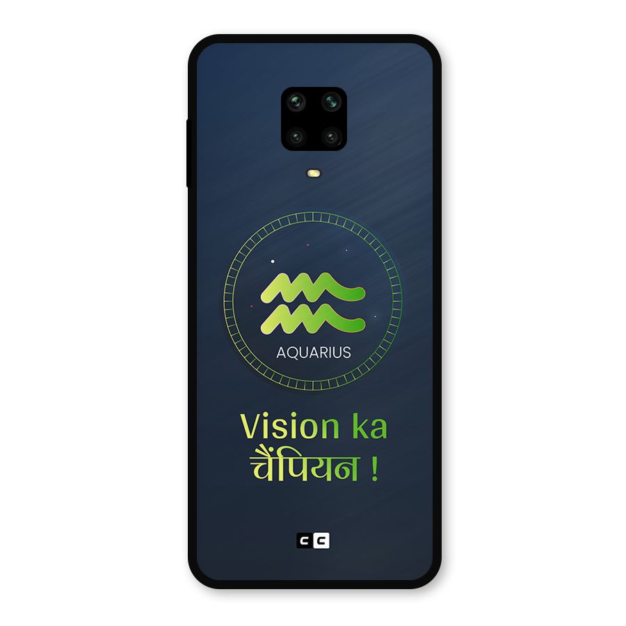 Aquarius Vision Metal Back Case for Redmi Note 9 Pro Max