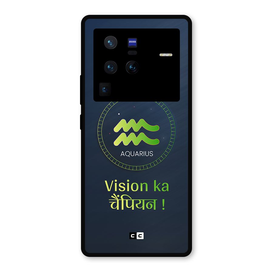 Aquarius Vision Metal Back Case for Vivo X80 Pro