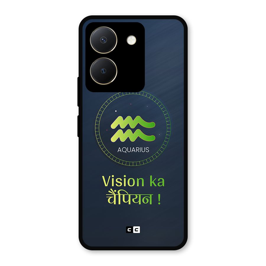 Aquarius Vision Metal Back Case for Vivo Y36