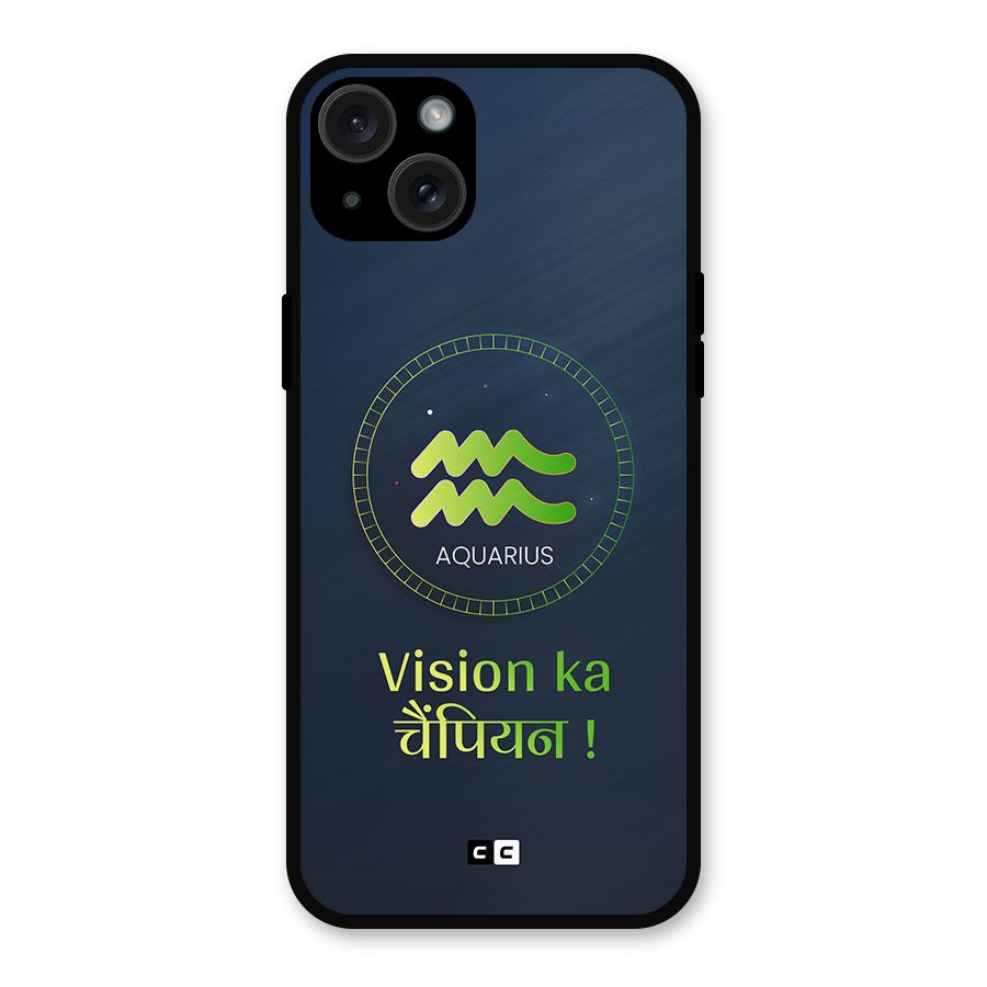 Aquarius Vision Metal Back Case for iPhone 15 Plus
