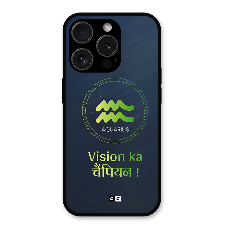 Aquarius Vision Metal Back Case for iPhone 15 Pro