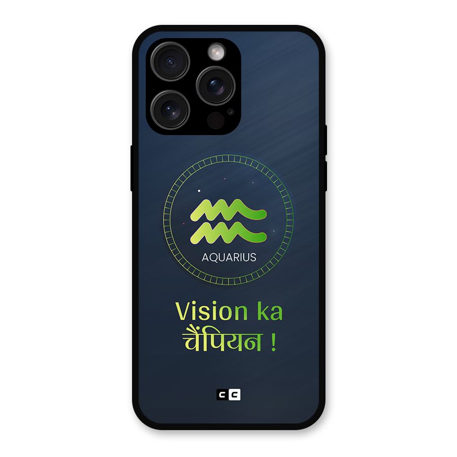 Aquarius Vision Metal Back Case for iPhone 15 Pro Max