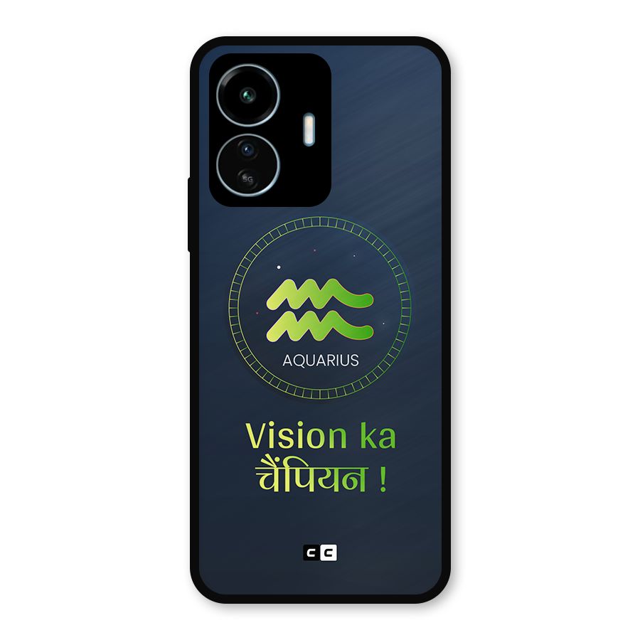 Aquarius Vision Metal Back Case for vivo iQOO Z6 Lite 5G
