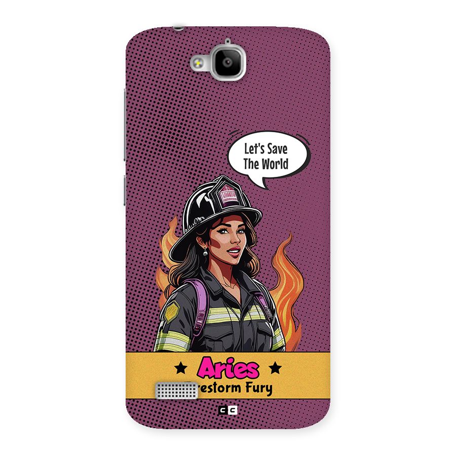 Aries Fury Back Case for Honor Holly