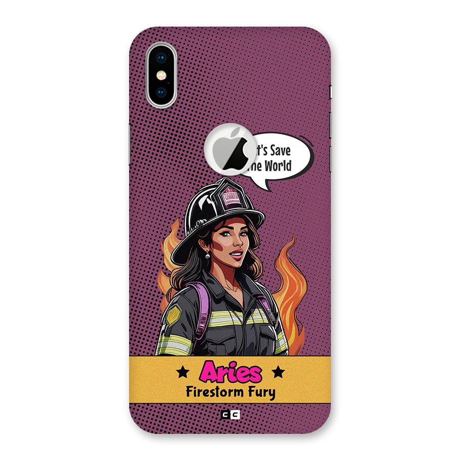 Aries Fury Back Case for iPhone X Logo Cut