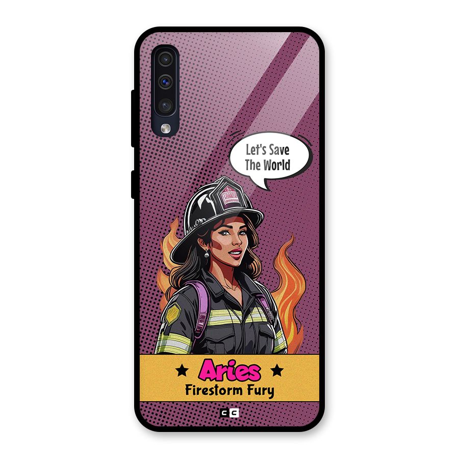 Aries Fury Glass Back Case for Galaxy A30s
