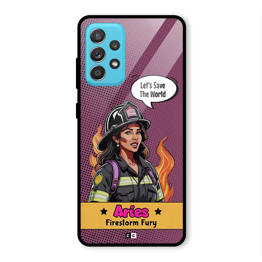 Aries Fury Glass Back Case for Galaxy A52s 5G