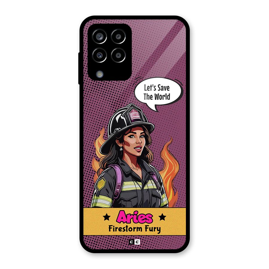 Aries Fury Glass Back Case for Galaxy M33