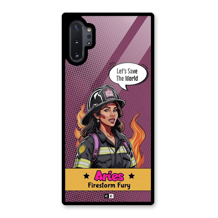 Aries Fury Glass Back Case for Galaxy Note 10 Plus
