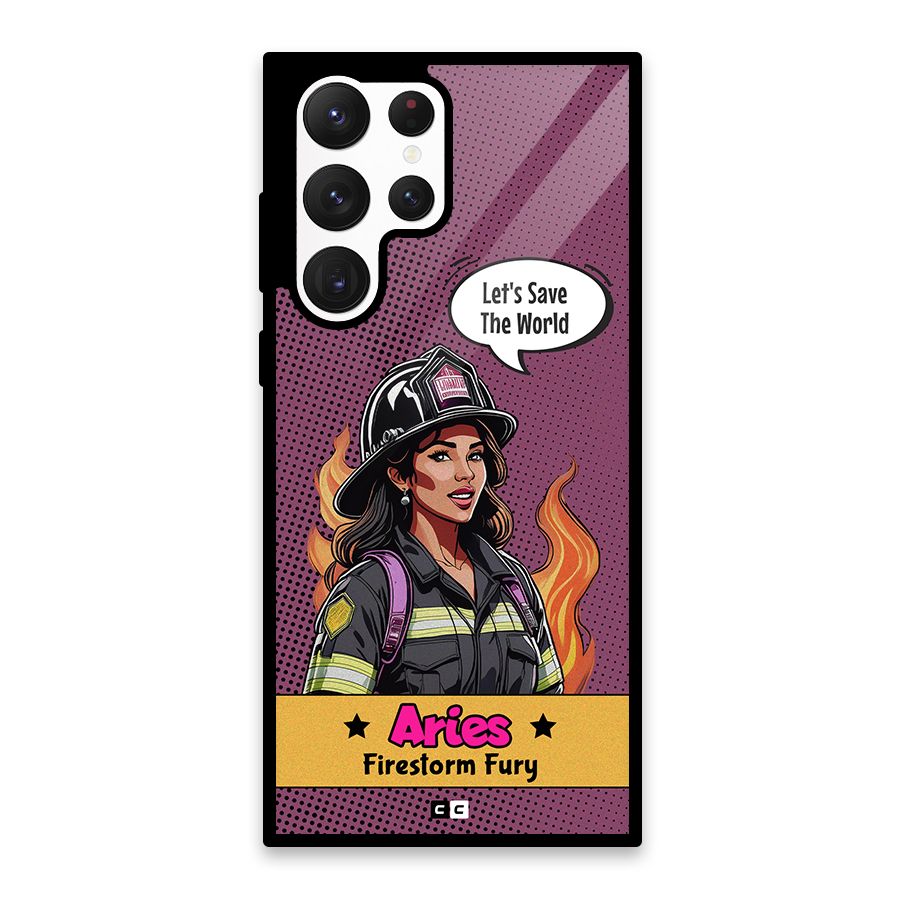 Aries Fury Glass Back Case for Galaxy S22 Ultra 5G