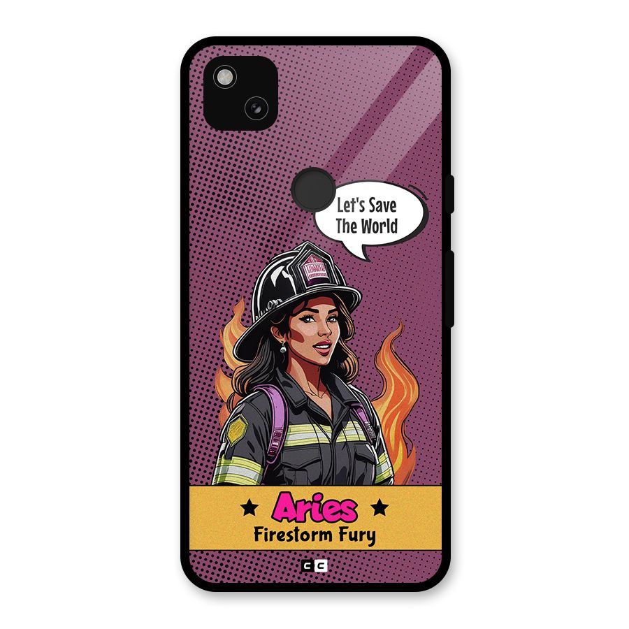 Aries Fury Glass Back Case for Google Pixel 4a