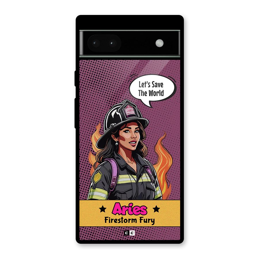 Aries Fury Glass Back Case for Google Pixel 6a