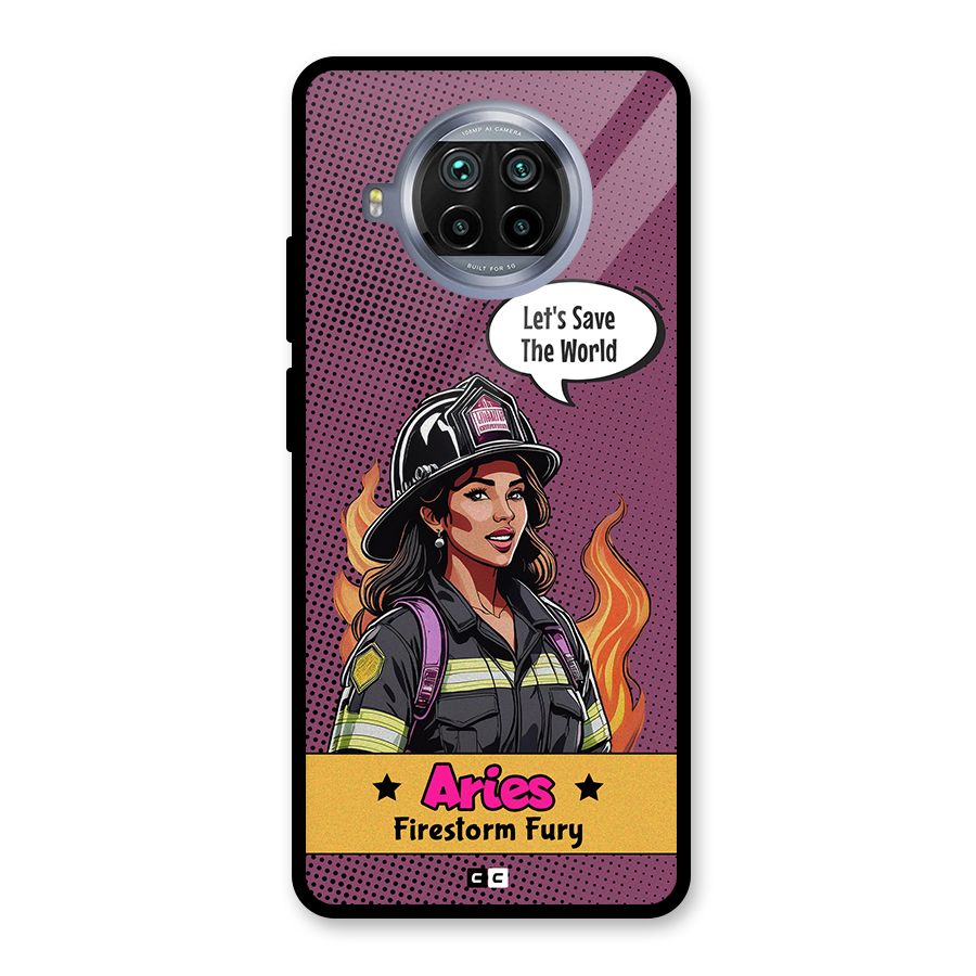 Aries Fury Glass Back Case for Mi 10i