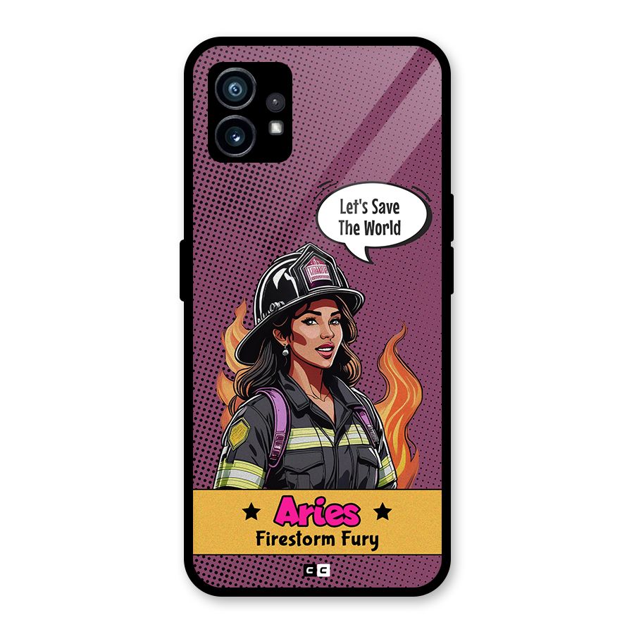 Aries Fury Glass Back Case for Nothing Phone 1