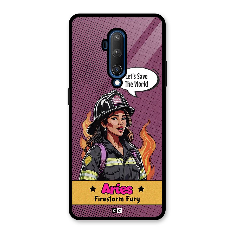Aries Fury Glass Back Case for OnePlus 7T Pro