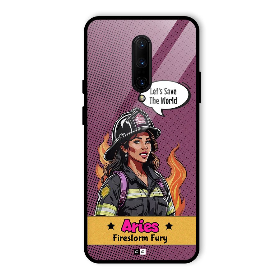 Aries Fury Glass Back Case for OnePlus 7 Pro