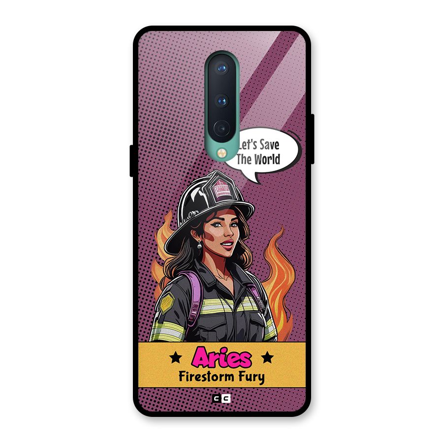 Aries Fury Glass Back Case for OnePlus 8