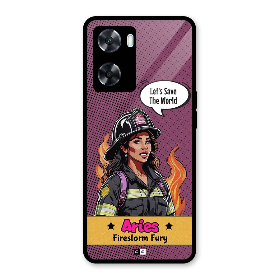 Aries Fury Glass Back Case for Oppo A77s