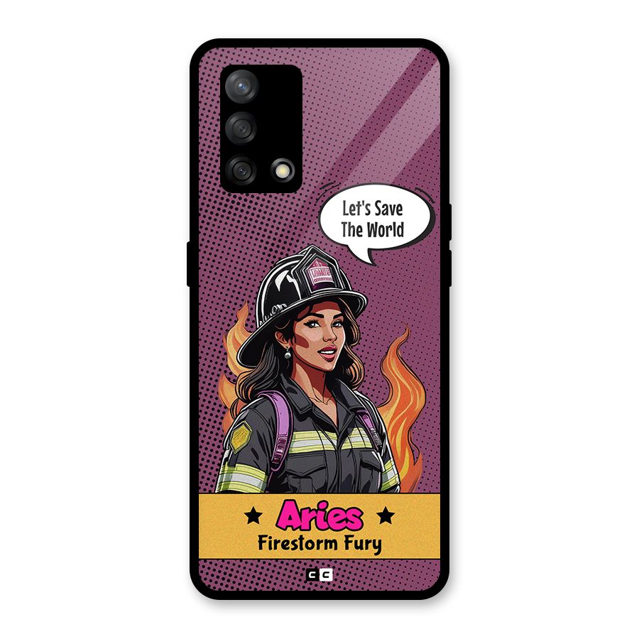 Aries Fury Glass Back Case for Oppo F19