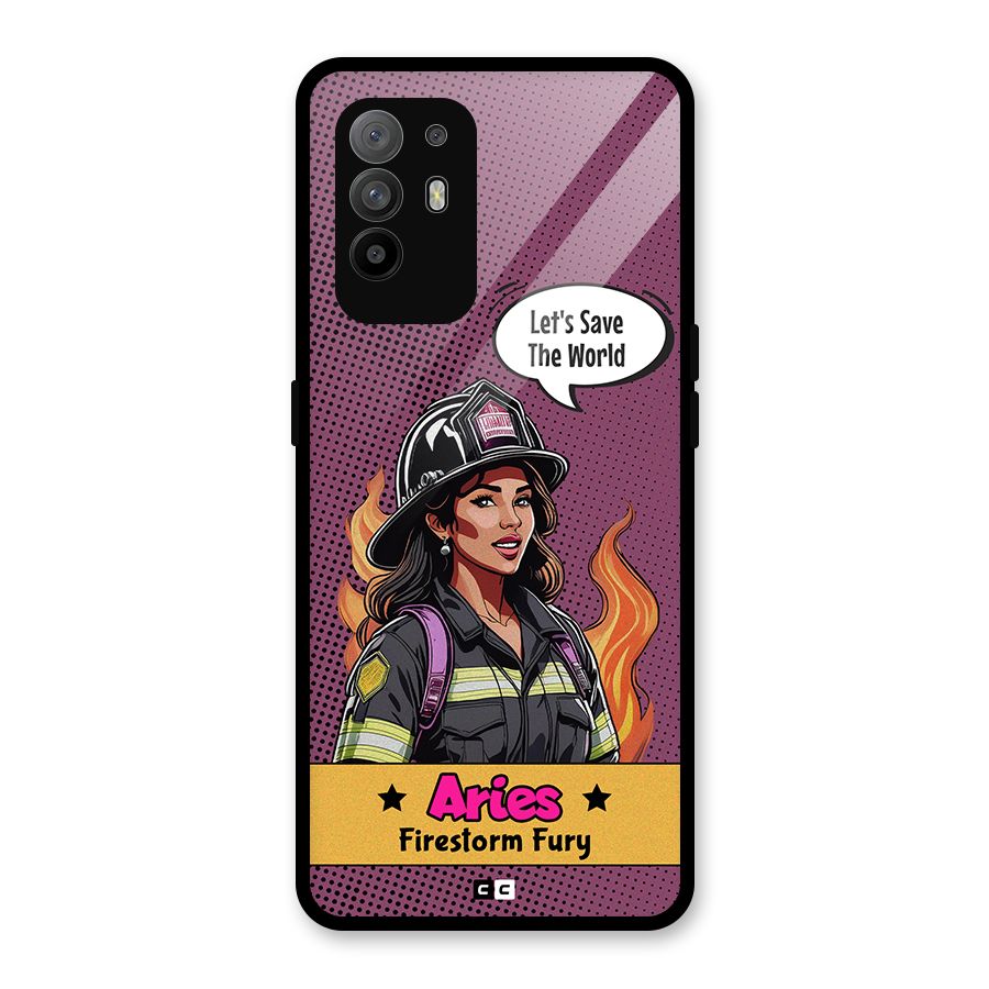 Aries Fury Glass Back Case for Oppo F19 Pro Plus 5G