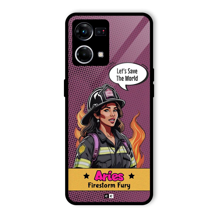 Aries Fury Glass Back Case for Oppo F21 Pro 4G