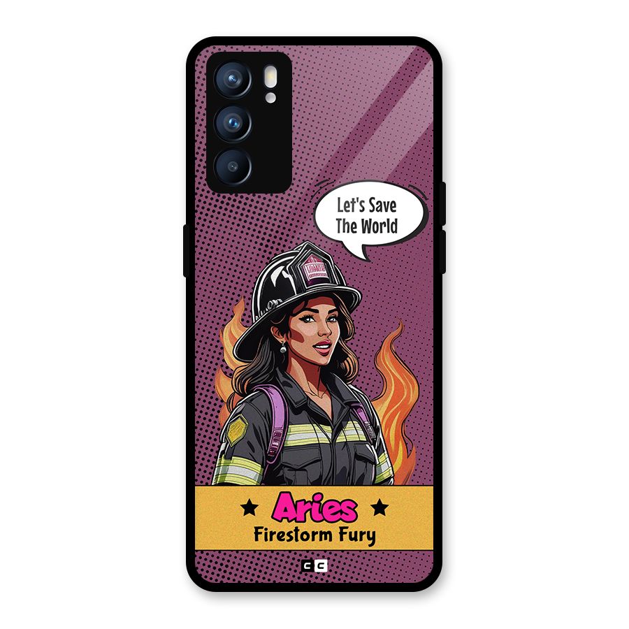 Aries Fury Glass Back Case for Oppo Reno6 5G